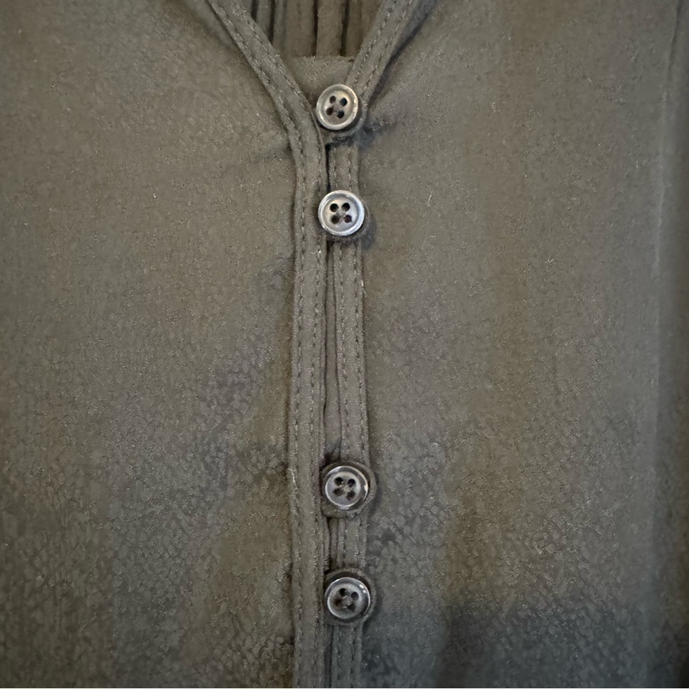 Anthropologie Black Snakeskin Blouse - Picture 5 of 9